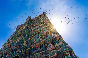 Meenakshi hindu temple in Madurai, Tamil Nadu, South India